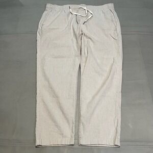 Express Men XL Linen‎ Blend Khaki/Tan Earthtone Casual Lagenlook Minimal Pant-
